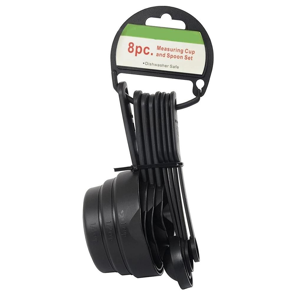 106 Plastic Measuring Cups And Spoons (8 Pcs Black) 106 Plastic Measuring Cups And Spoons (8 Pcs Black)